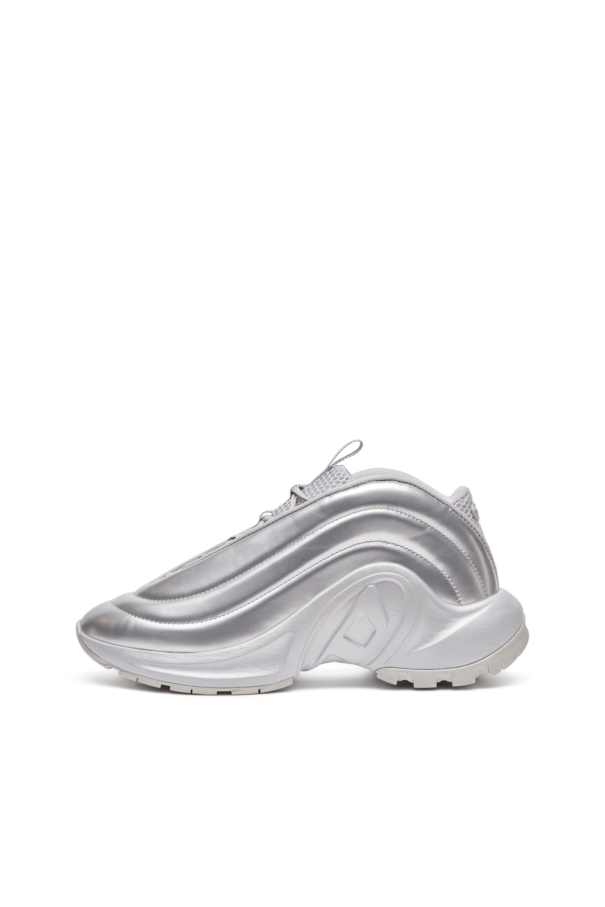 Diesel - S-D-RUNNER X, Unisex's S-D-Runner-Slip-on sneakers with Oval D instep in Silver - 2